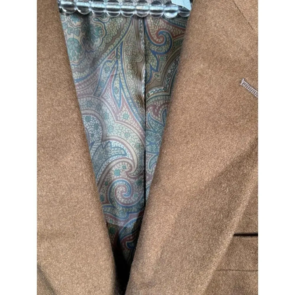 Lauren‎ Ralph Lauren Men’s Blazer Jacket Sz 42 S Brown Velvet Paisley Lining